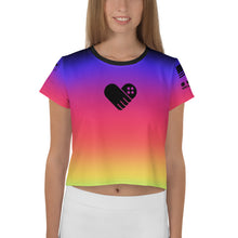 Load image into Gallery viewer, GFL Heart Aurora Crop Tee