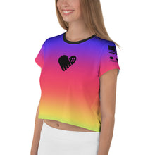 Load image into Gallery viewer, GFL Heart Aurora Crop Tee