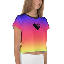 Load image into Gallery viewer, GFL Heart Aurora Crop Tee