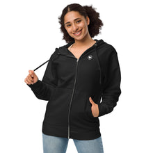 Load image into Gallery viewer, Unisex fleece zip up hoodie