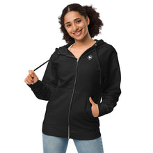 Load image into Gallery viewer, Unisex fleece zip up hoodie
